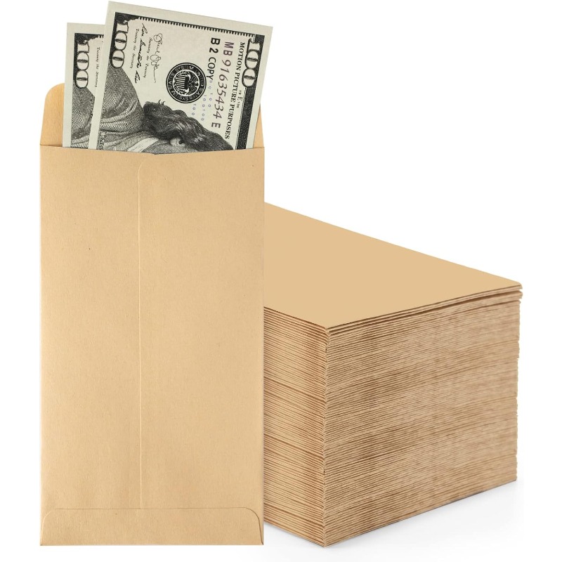Letter Envelope Kraft - 50Pcs Cash Envelopes Money Container Kraft