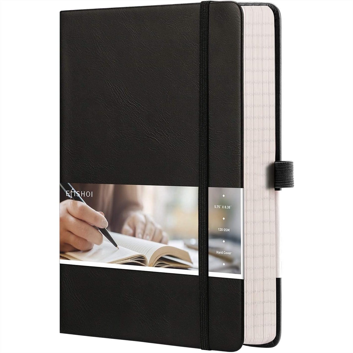 Journal Leather Hardcover - A5 Graph Notebook 256 Pages Hard