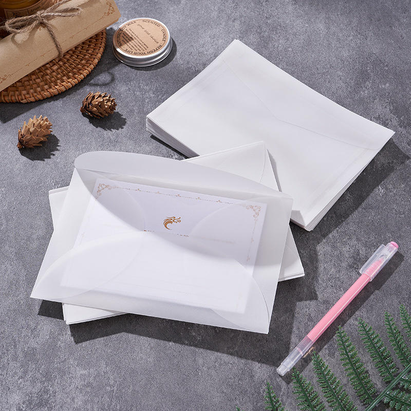 Letter Envelope Kraft - 50pcs Blank Translucent Envelope for Invitations