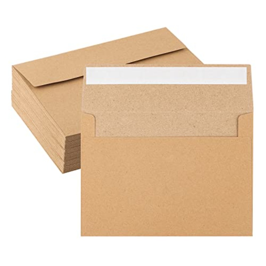 Letter Envelope Kraft - 50 Pack Kraft Envelopes - 4
