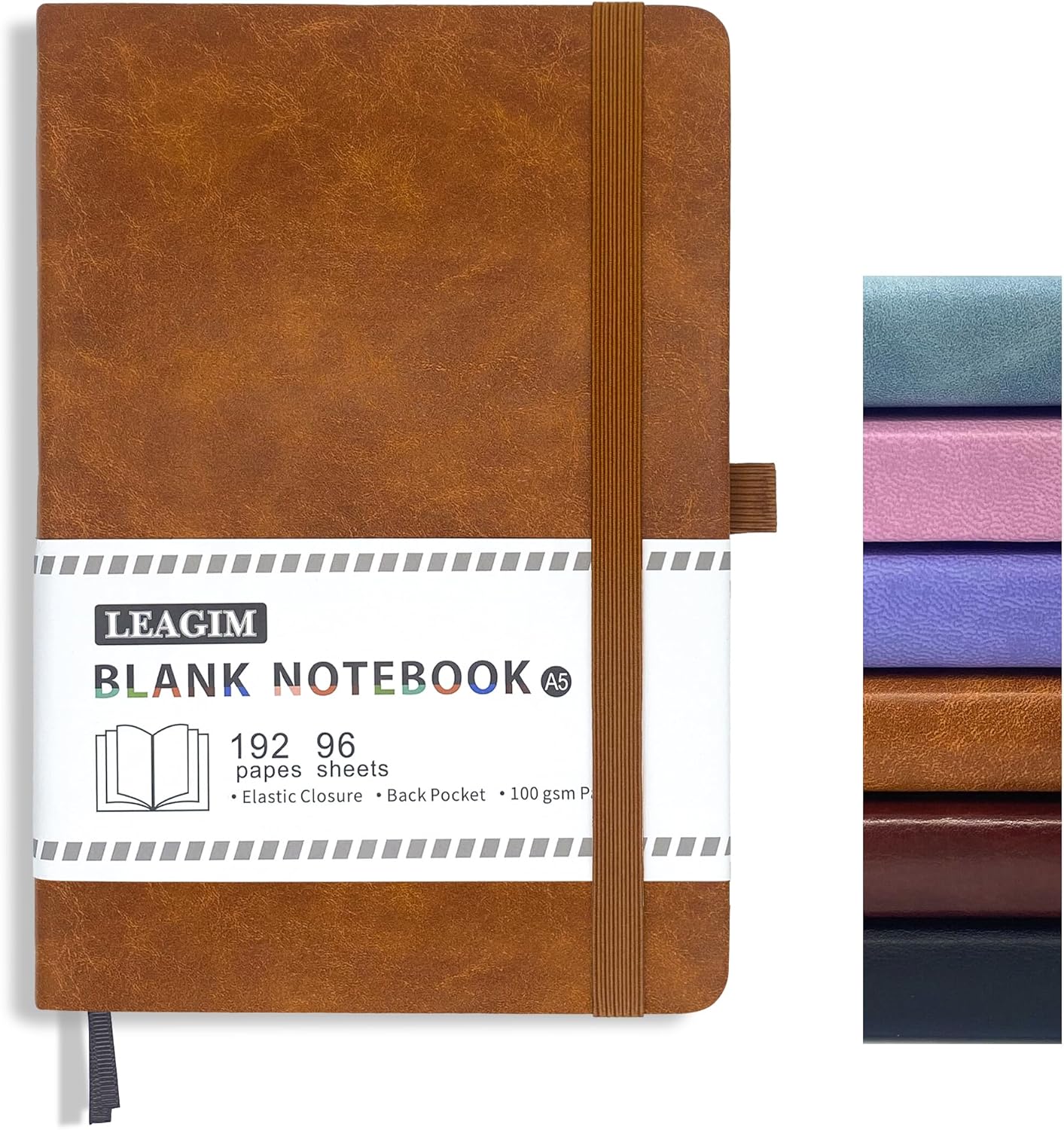 A5 Blank Journal Notebook 192  – обзор и цена Journal Leather Hardcover