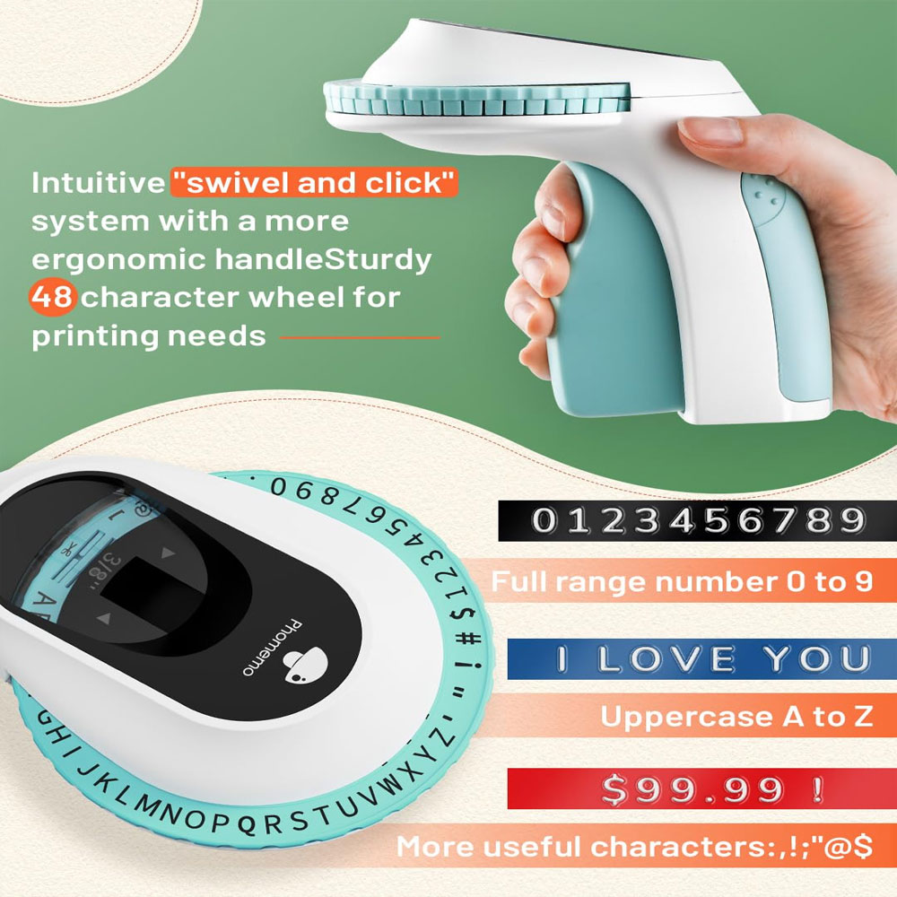 E975 Embossed Label Printer, 3 – обзор и цена Label Printer Tape