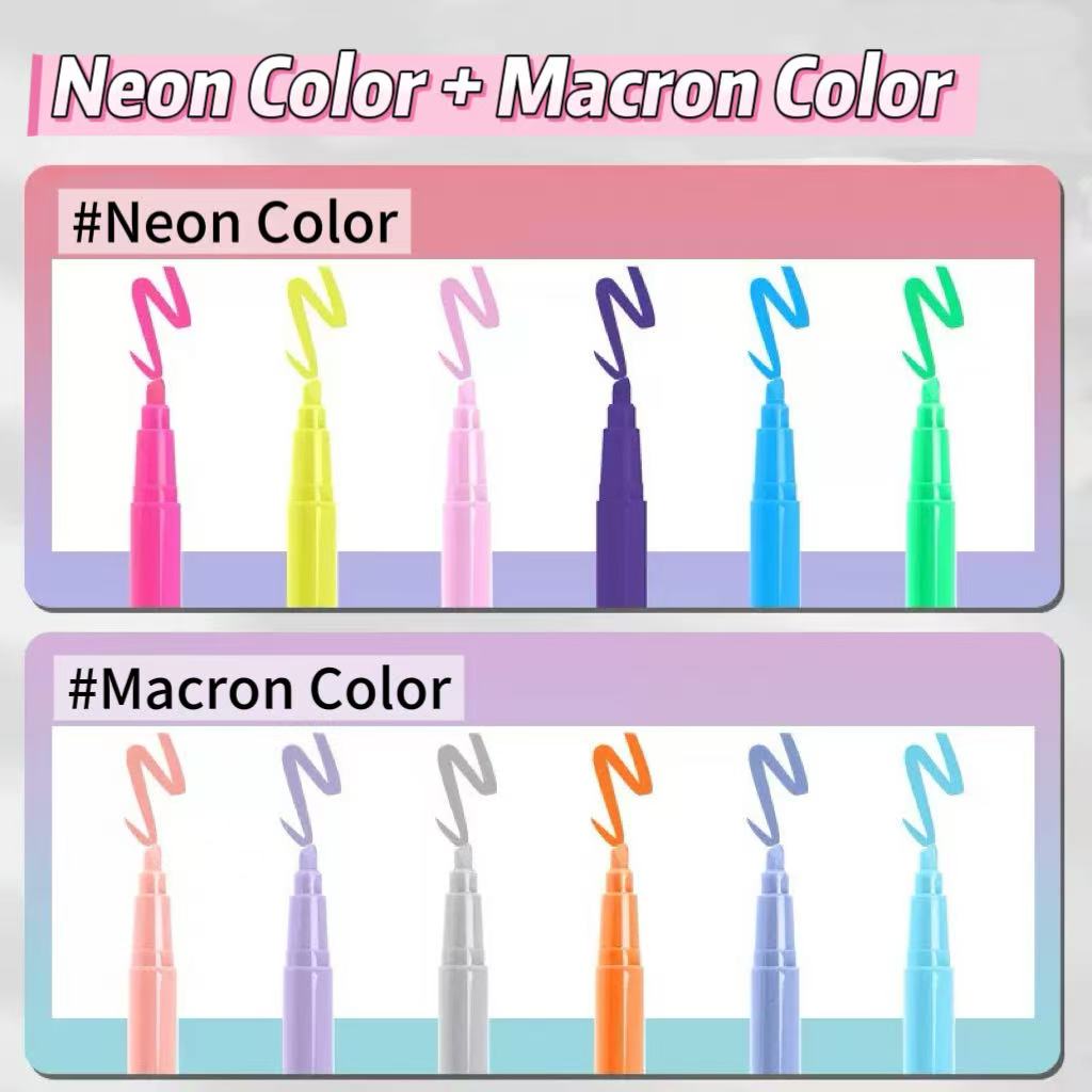 12PCS Bright Neon Highlighter  – обзор и цена Highlighter Set Pastel