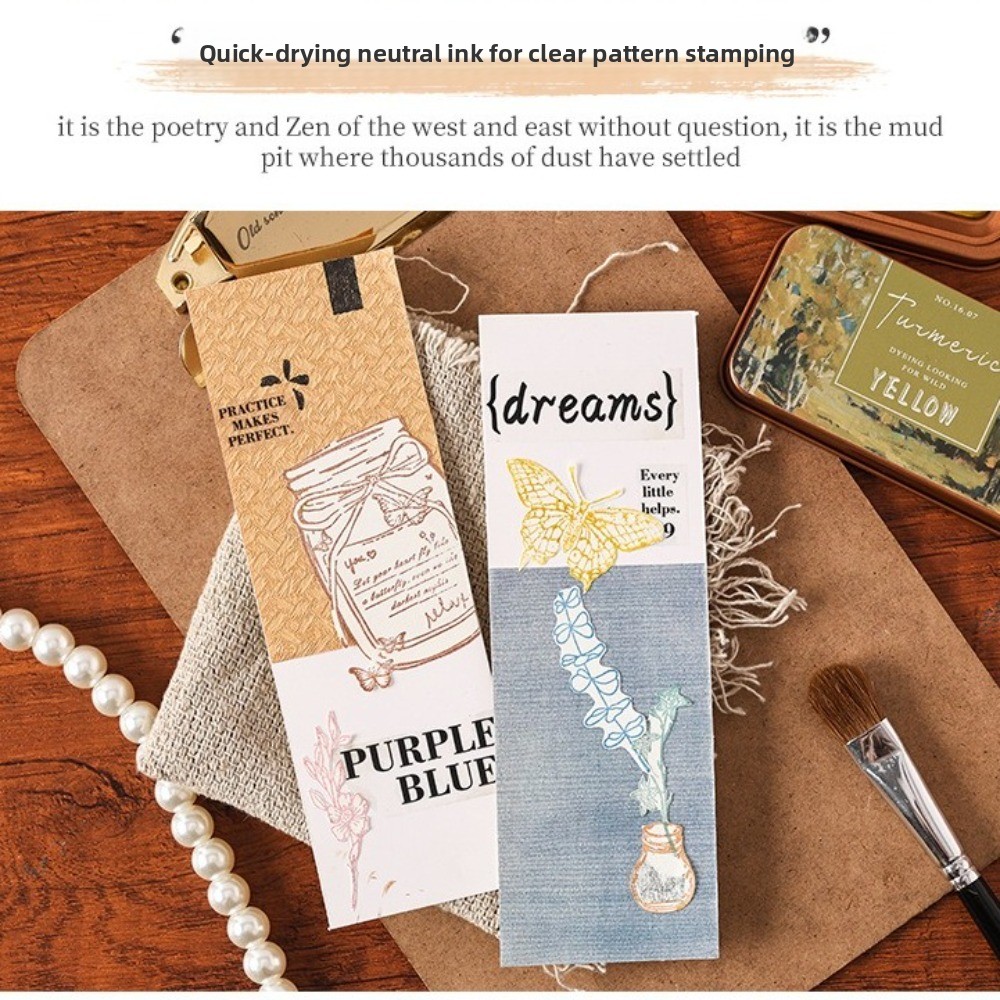 New Colorful Vintage Ink Pad E – обзор и цена Self Inking Stamp
