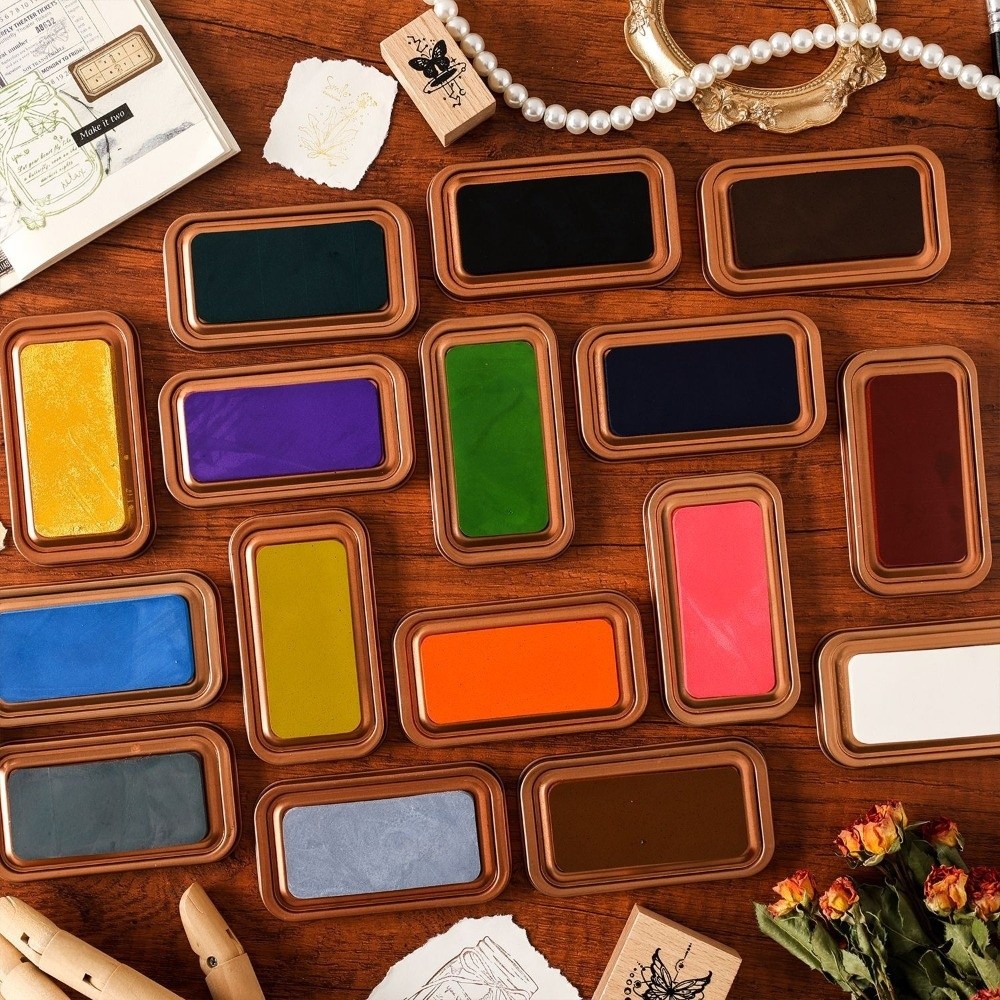 New Colorful Vintage Ink Pad E – обзор и цена Self Inking Stamp
