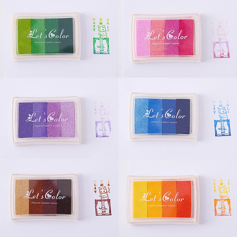 1PCS 4 colors Inkpad Ink stamp – обзор и цена Self Inking Stamp