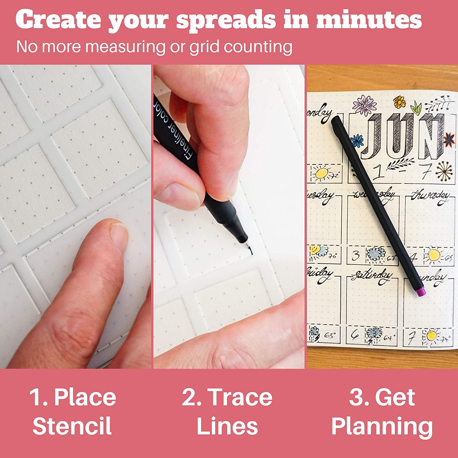 6Pack Reusable Plastic Weekly  – обзор и цена Notebook Dotted A5