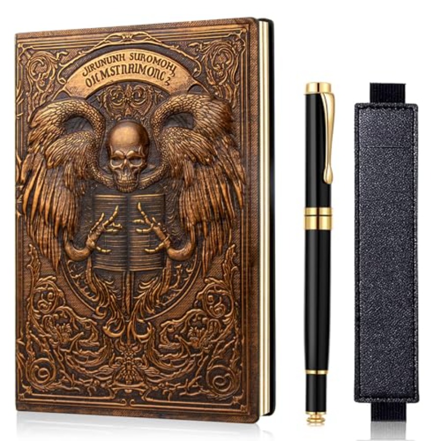 Vintage Skull Embossed Leather – обзор и цена Journal Leather Hardcover