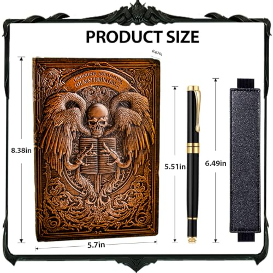 Vintage Skull Embossed Leather – обзор и цена Journal Leather Hardcover
