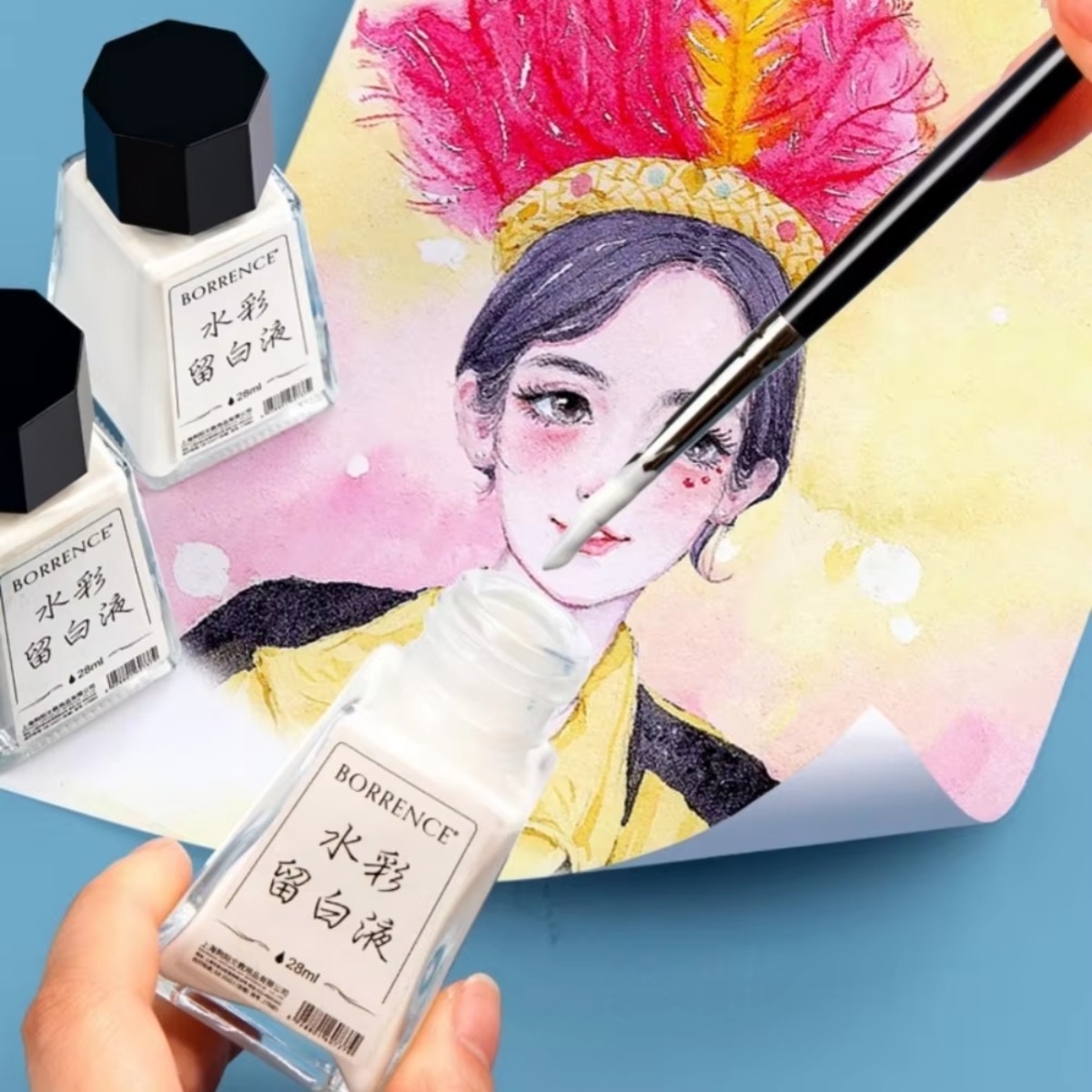 Borrence 28ml Watercolor Maski – обзор и цена Correction Fluid White