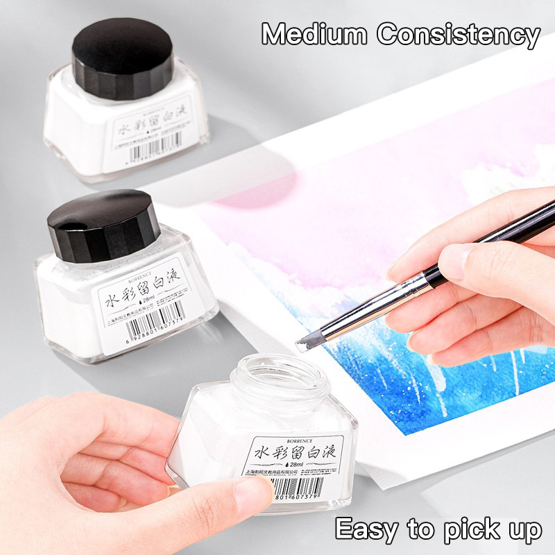 Borrence 28ml Watercolor Maski – обзор и цена Correction Fluid White