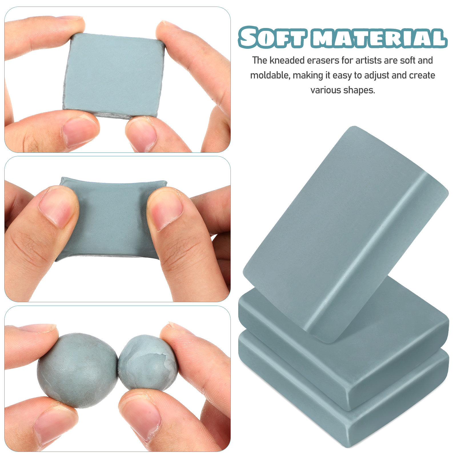 12Pcs Kneaded Erasers Moldable – обзор и цена Rubber Eraser Kneaded