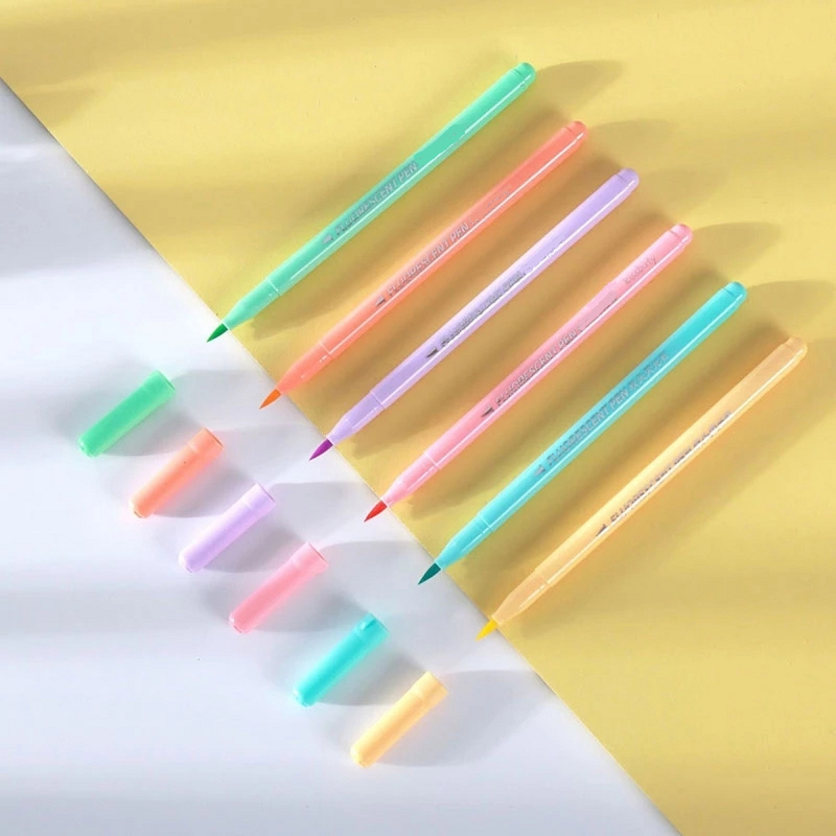 6pcs Soft Brush Fluorescence P – обзор и цена Highlighter Set Pastel