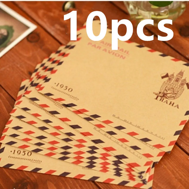 10pcs 9.7*7.5cm  Retro Popular – обзор и цена Letter Envelope Kraft
