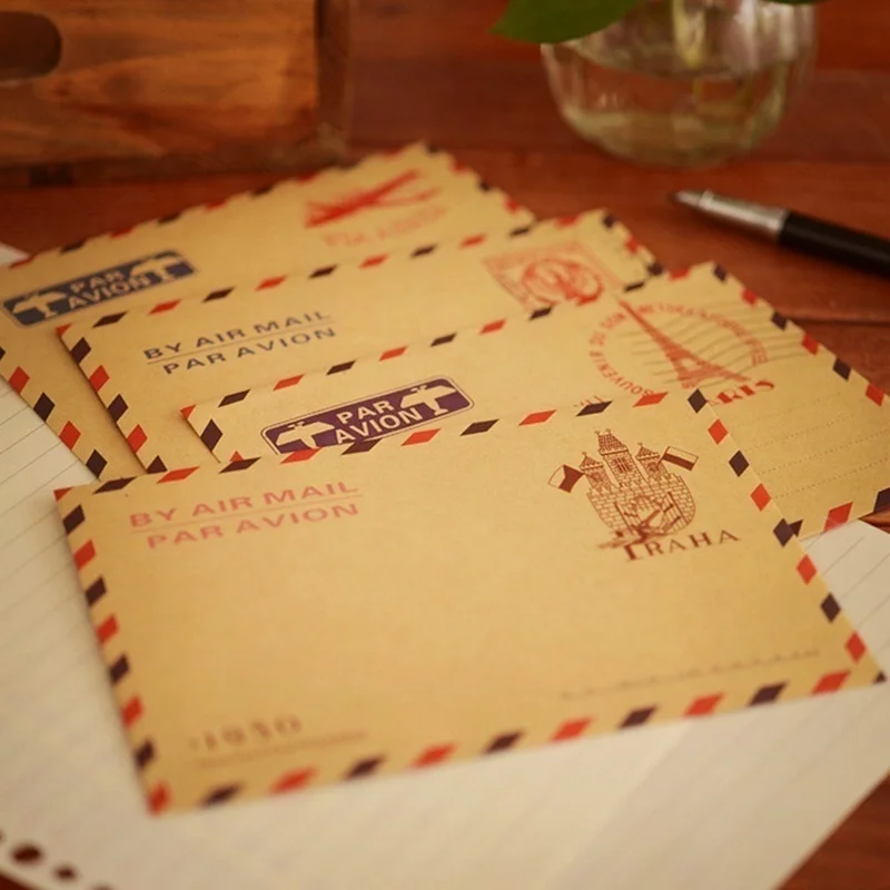 10pcs 9.7*7.5cm  Retro Popular – обзор и цена Letter Envelope Kraft