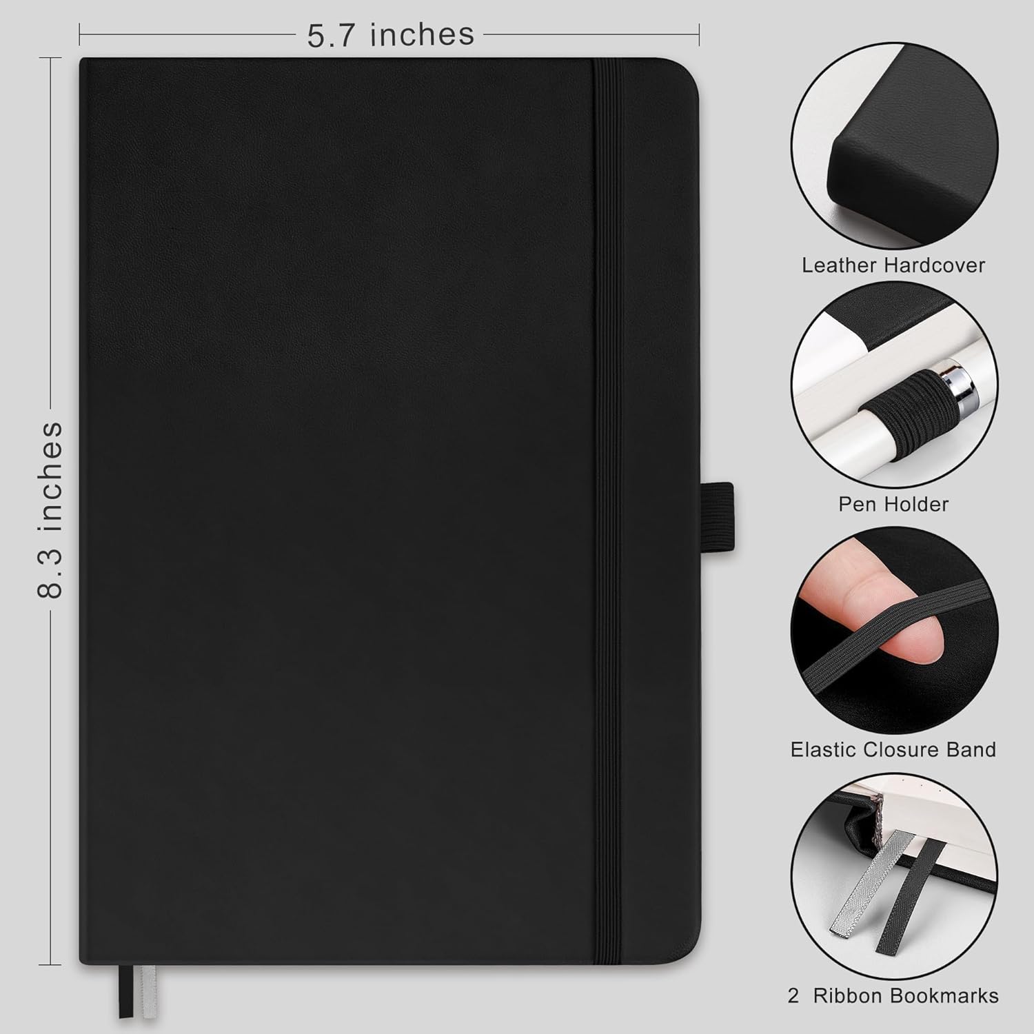 Blank Journal Notebook, A5 Med – обзор и цена Journal Leather Hardcover