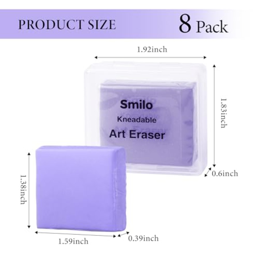 8-Pack Kneaded Erasers Moldabl – обзор и цена Rubber Eraser Kneaded