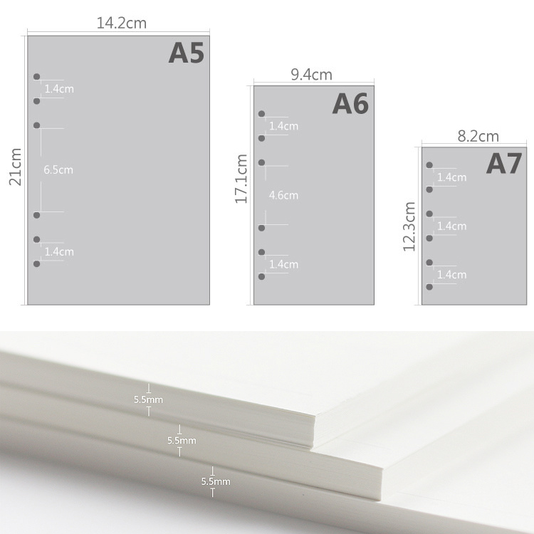45 Sheets A5 A6A7 Loose Leaf N – обзор и цена Notebook Dotted A5