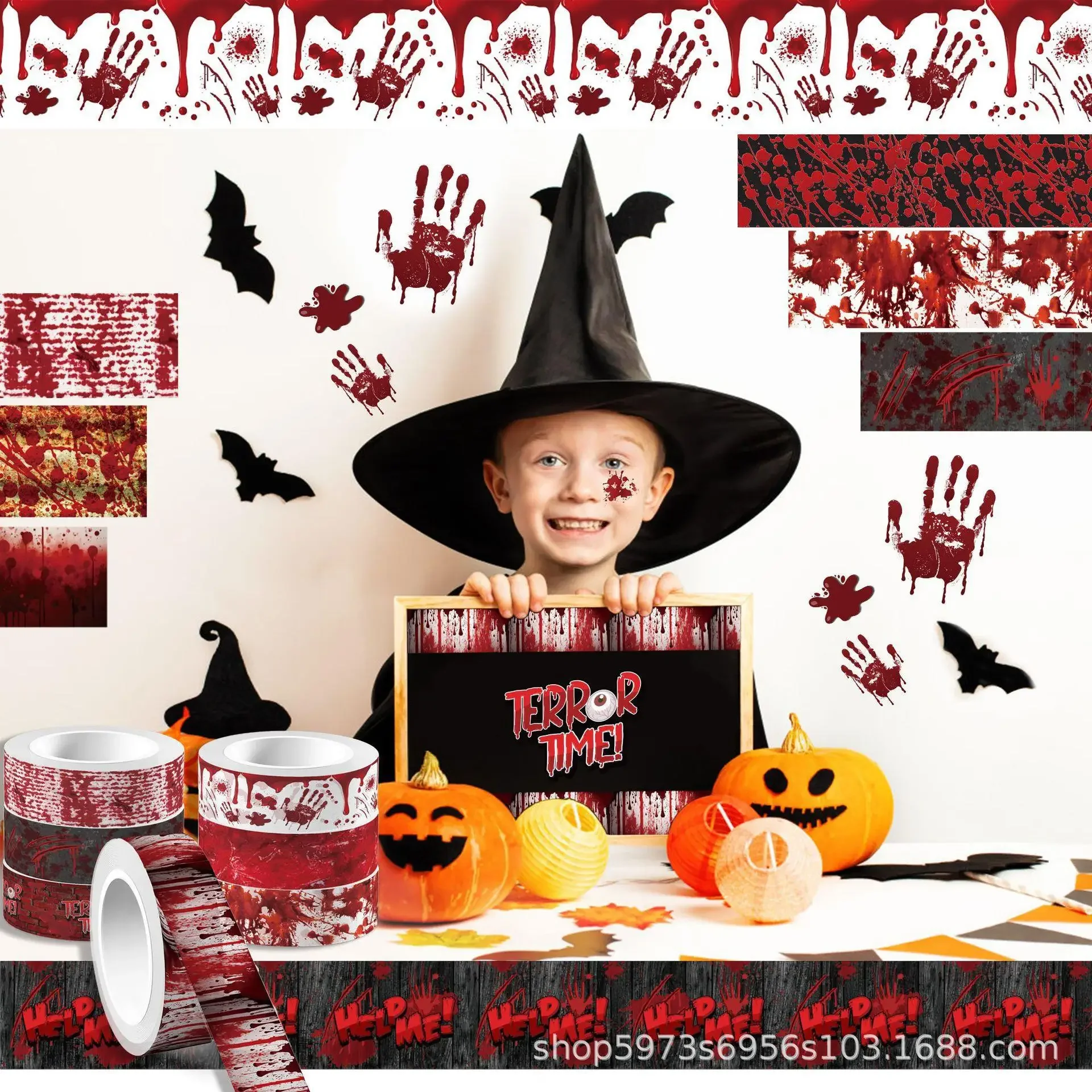 Halloween Bloody Hand Bleeding – обзор и цена Washi Tape Set