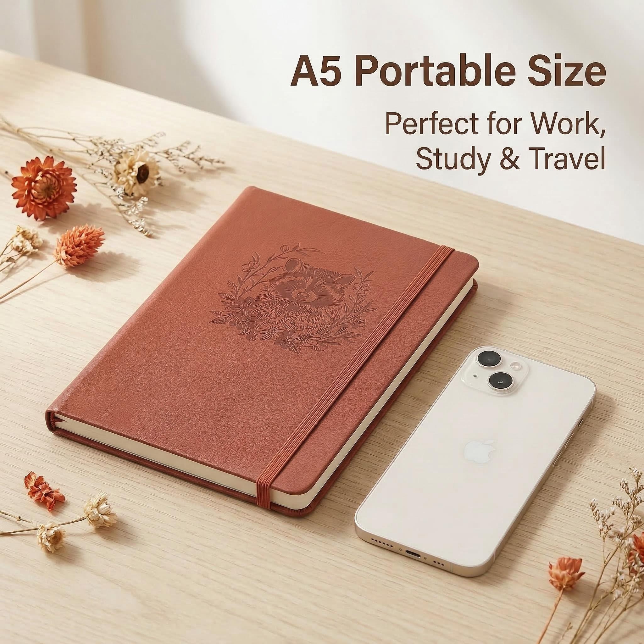 A5 Embossed Raccoon Dot Grid J – обзор и цена Notebook Dotted A5