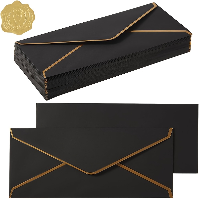 10 PCS  High-end Black Envelop – обзор и цена Letter Envelope Kraft