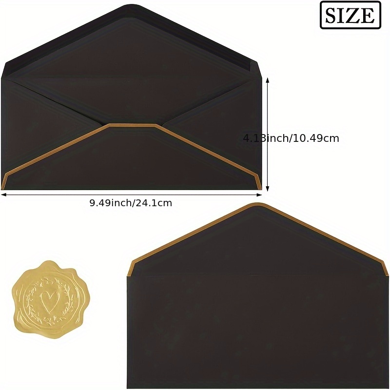 10 PCS  High-end Black Envelop – обзор и цена Letter Envelope Kraft