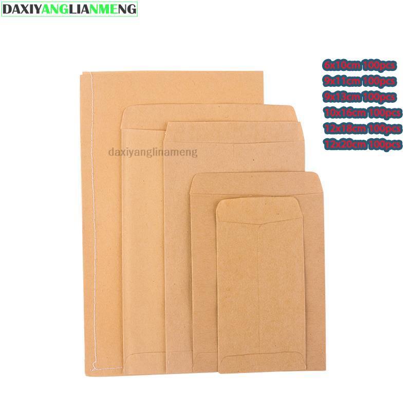 100pcs 6*10 10*16 9*1312*20cm  – обзор и цена Letter Envelope Kraft