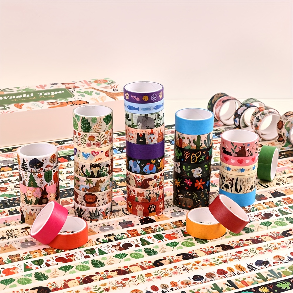 36 Rolls Vintage Animal Party  – обзор и цена Washi Tape Set