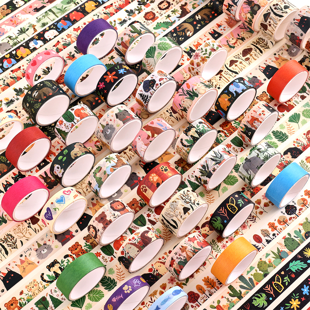 36 Rolls Vintage Animal Party  – обзор и цена Washi Tape Set