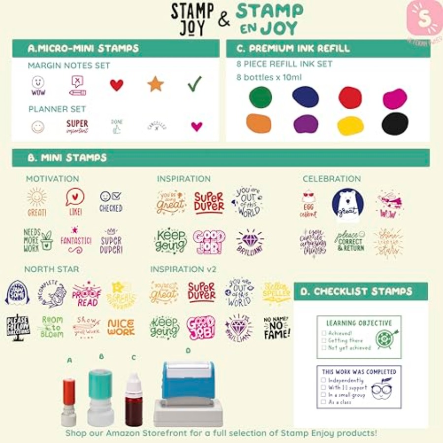 5 Self-Ink Flash Stamp Set, Mu – обзор и цена Self Inking Stamp