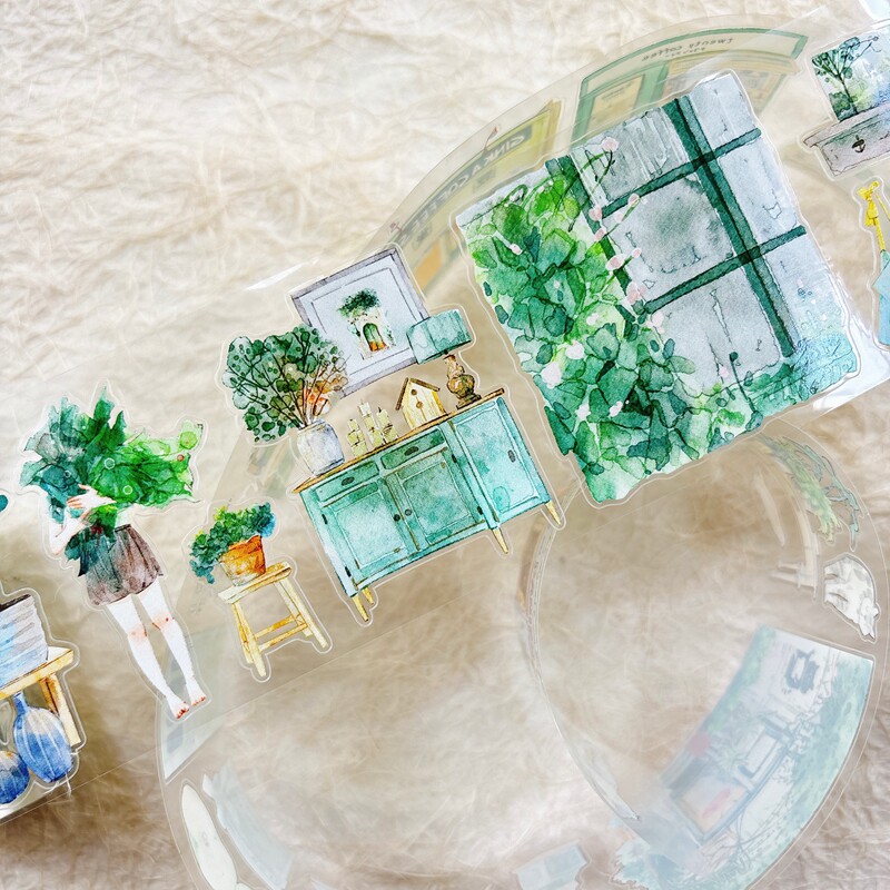 DingDing Studio Vintage Green  – обзор и цена Washi Tape Set