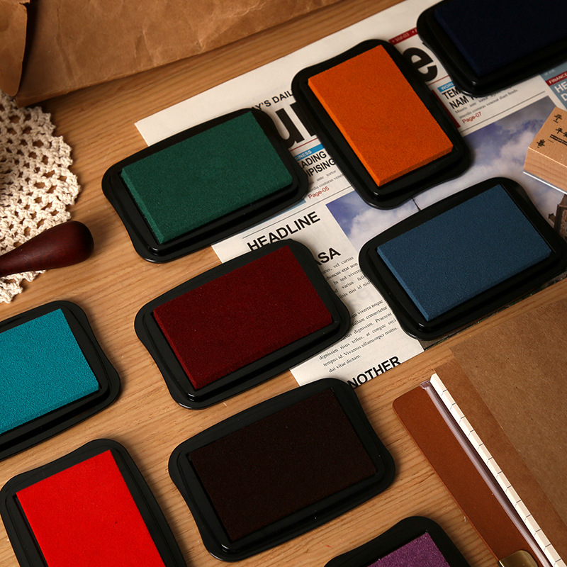 12 Colors Vintage Solid Color  – обзор и цена Self Inking Stamp