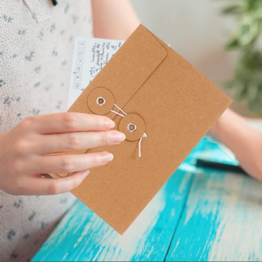 20Pcs Kraft Paper Wire Organiz – обзор и цена Letter Envelope Kraft