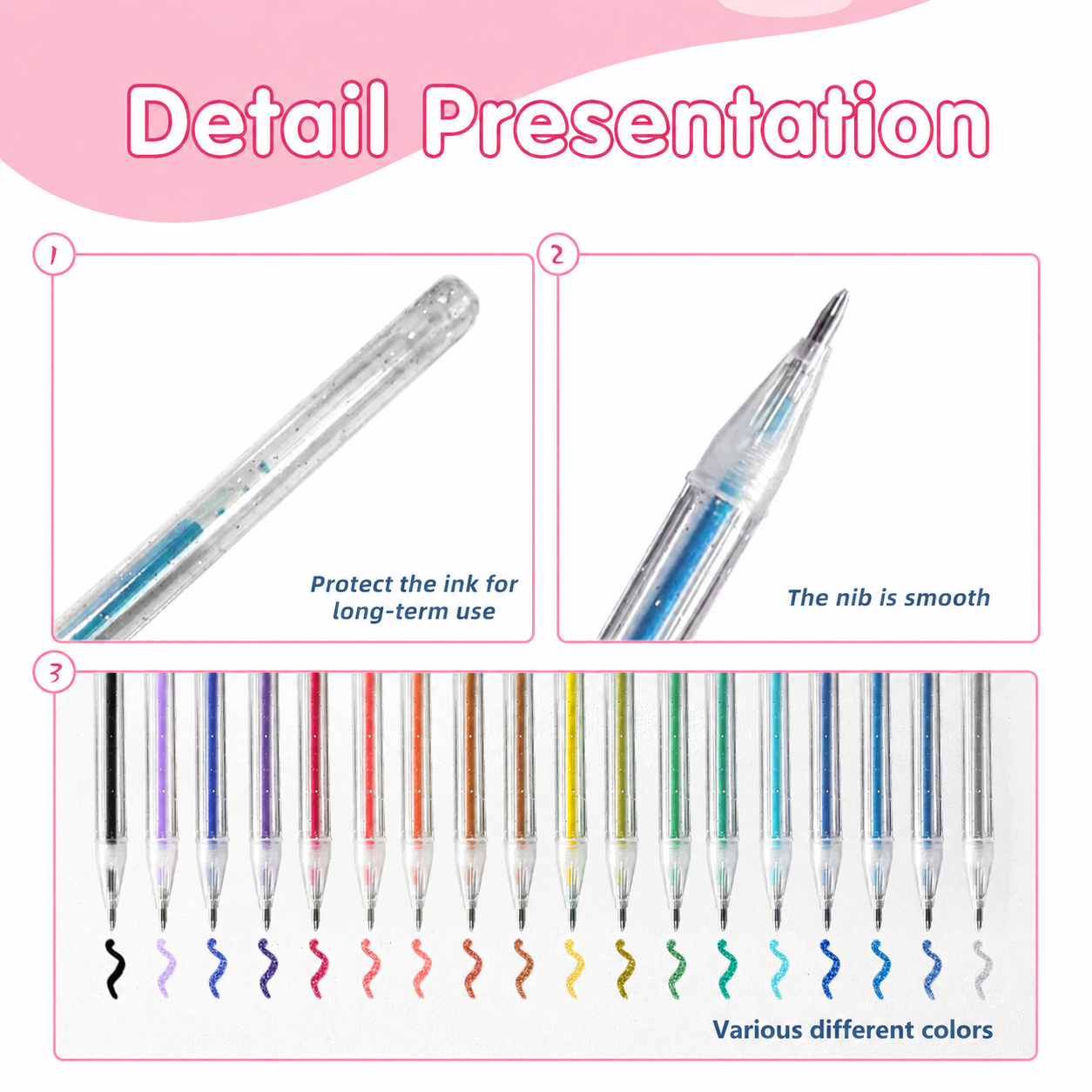 8-60 Colors Glitter Gel Pen Se – обзор и цена Highlighter Set Pastel