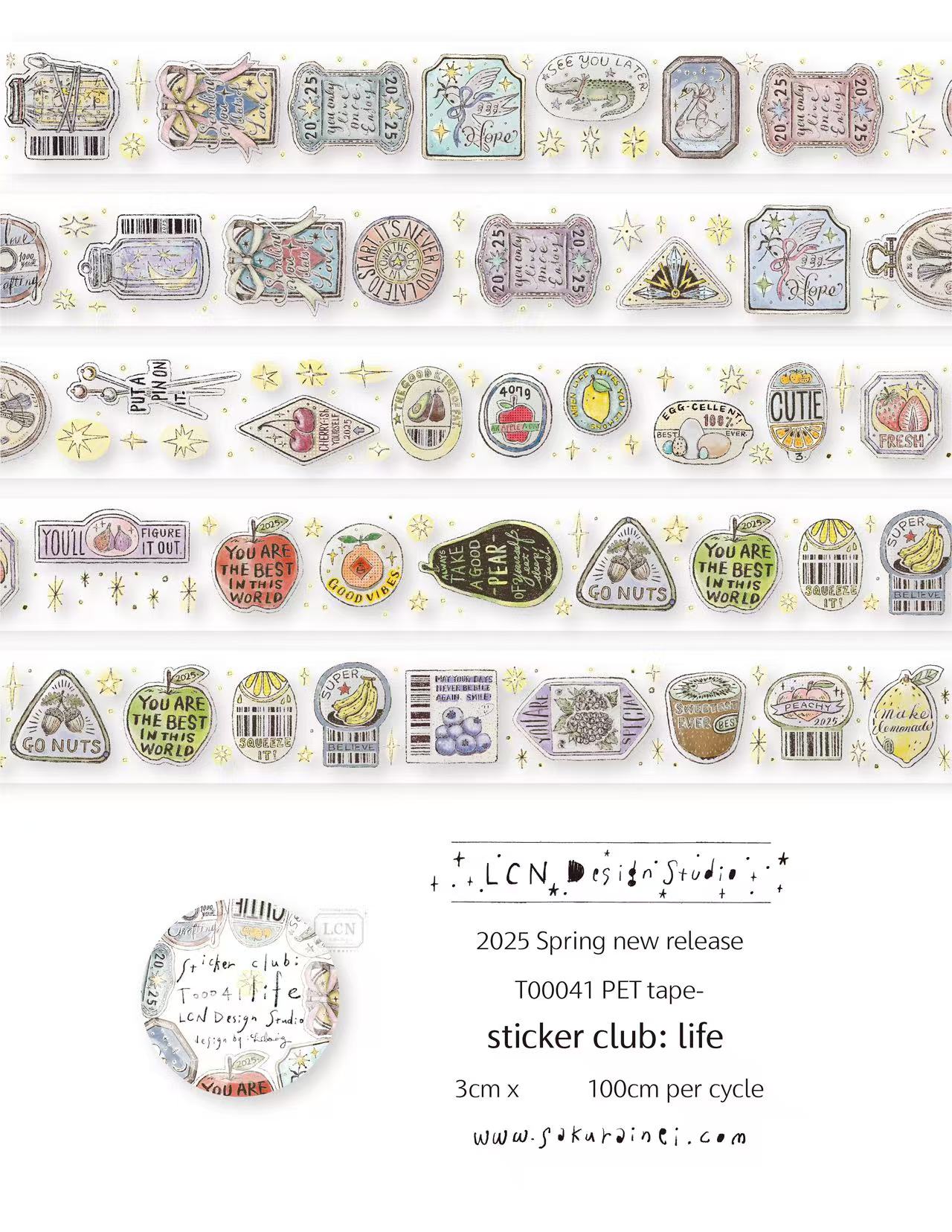 1 Loop LCN Vintage Sticker Clu – обзор и цена Washi Tape Set