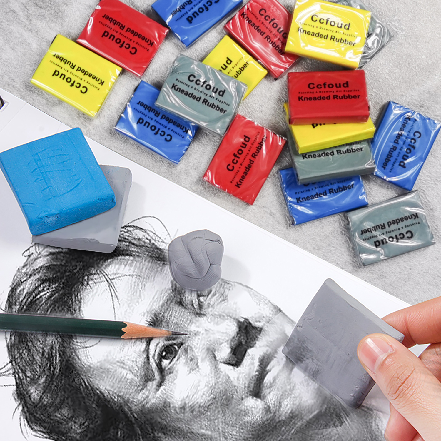 Kneaded Rubber Erasers, Colore – обзор и цена Rubber Eraser Kneaded