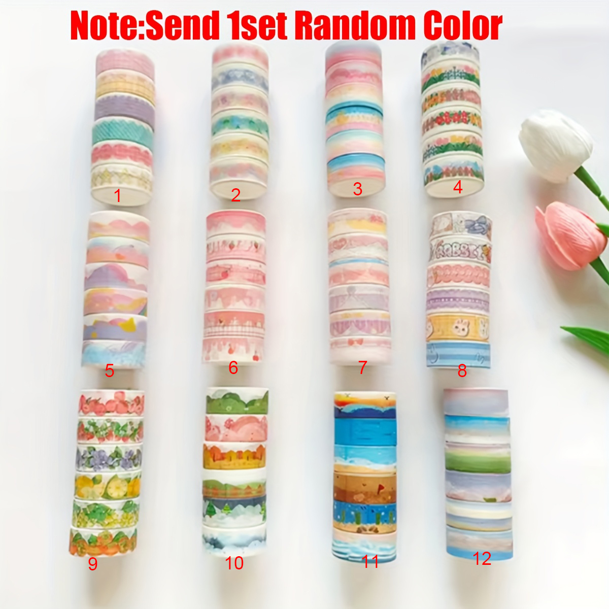 6roll/set Random Color Landsca – обзор и цена Washi Tape Set
