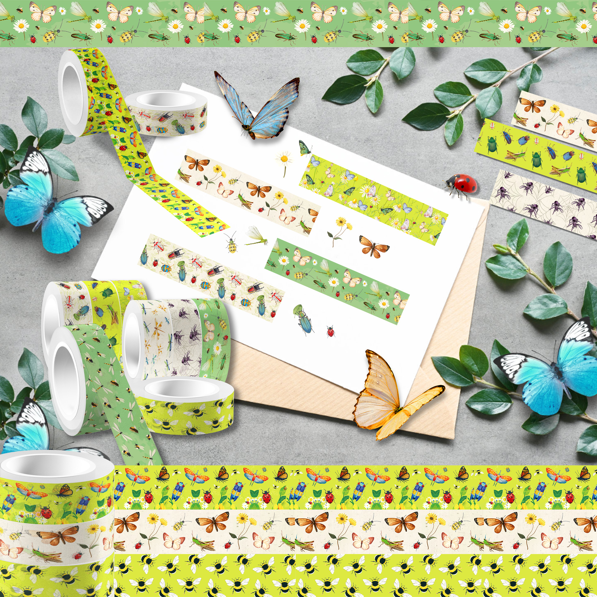 12 Rolls Cartoon Insect Bee Bu – обзор и цена Washi Tape Set