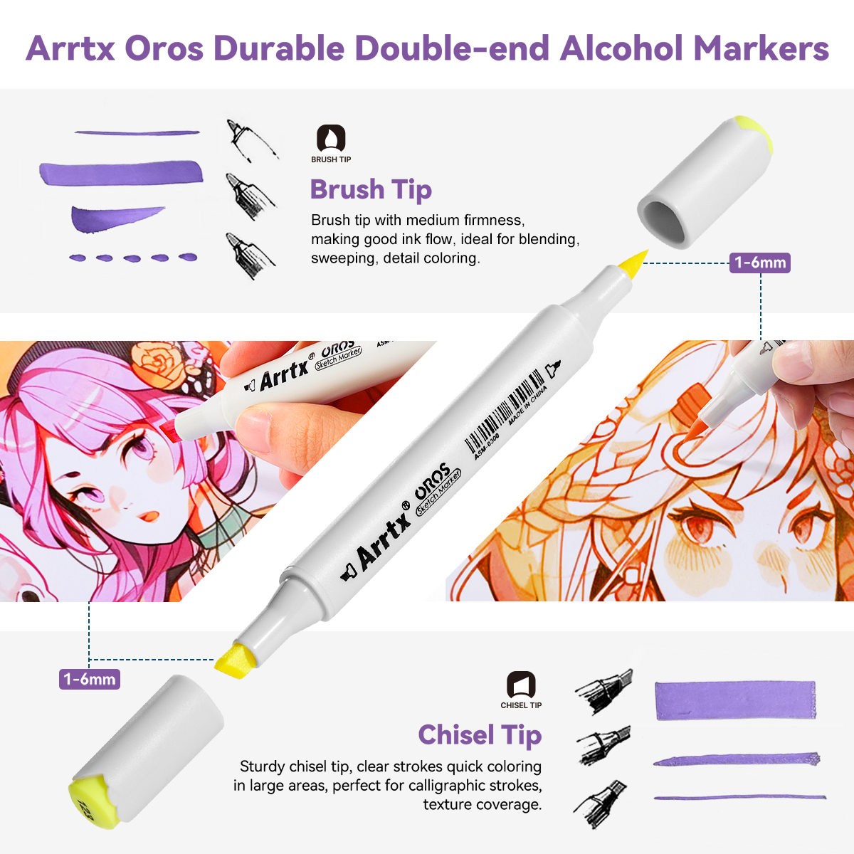 Arrtx Oros 66 Pastel Colors Al – обзор и цена Highlighter Set Pastel