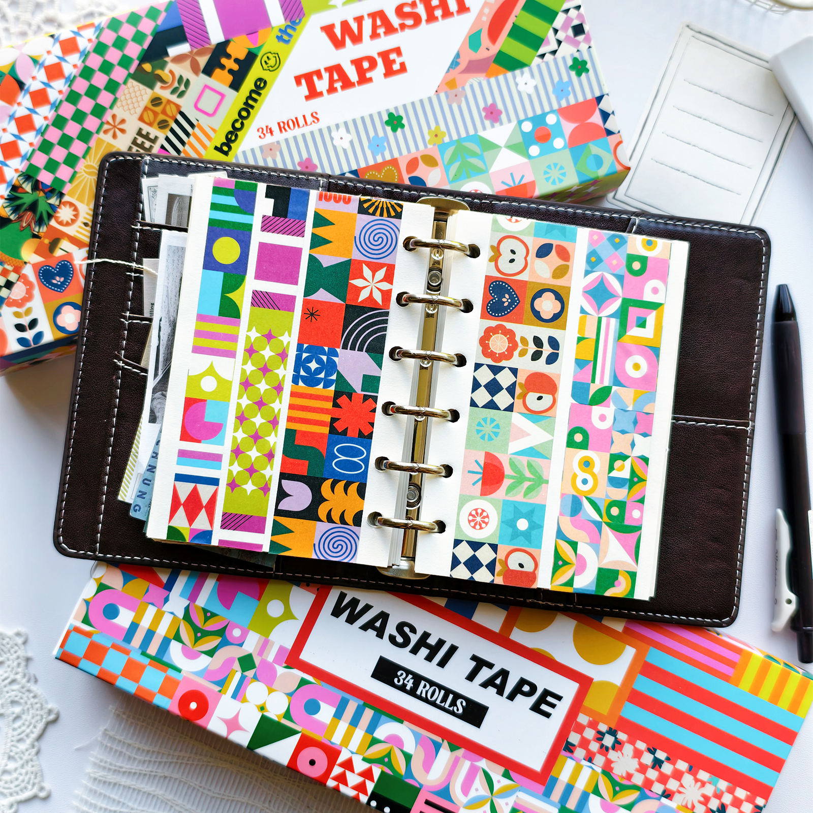 Random Cover 34 Rolls Aestheti – обзор и цена Washi Tape Set